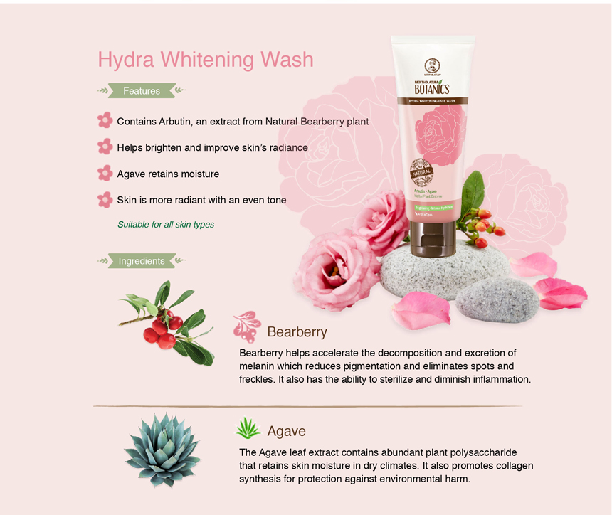 hydra white face wash