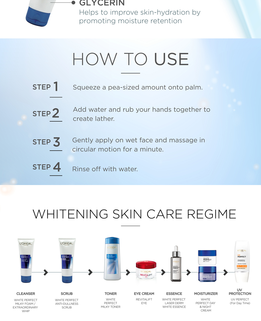 loreal white perfect scrub