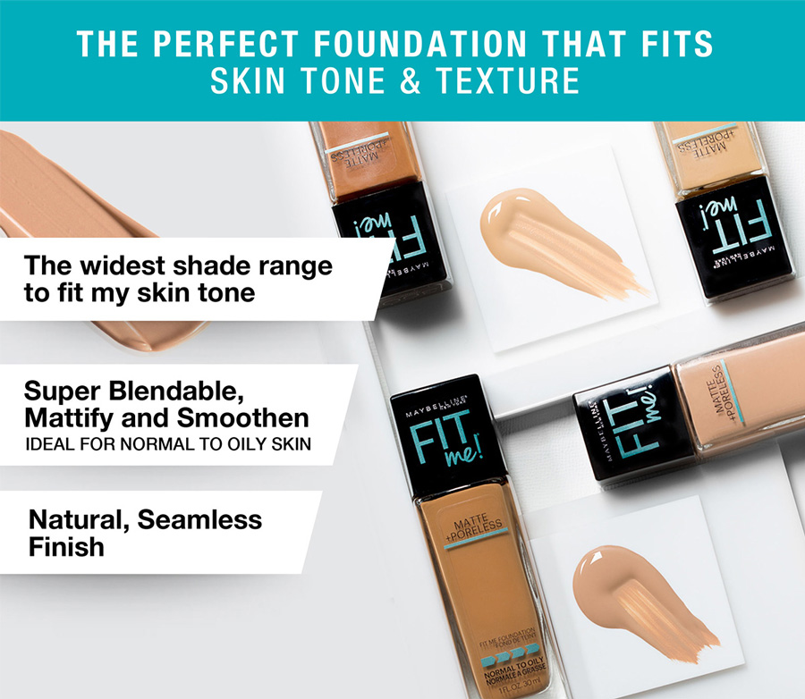 Maybelline fit me matte poreless liquid foundation
