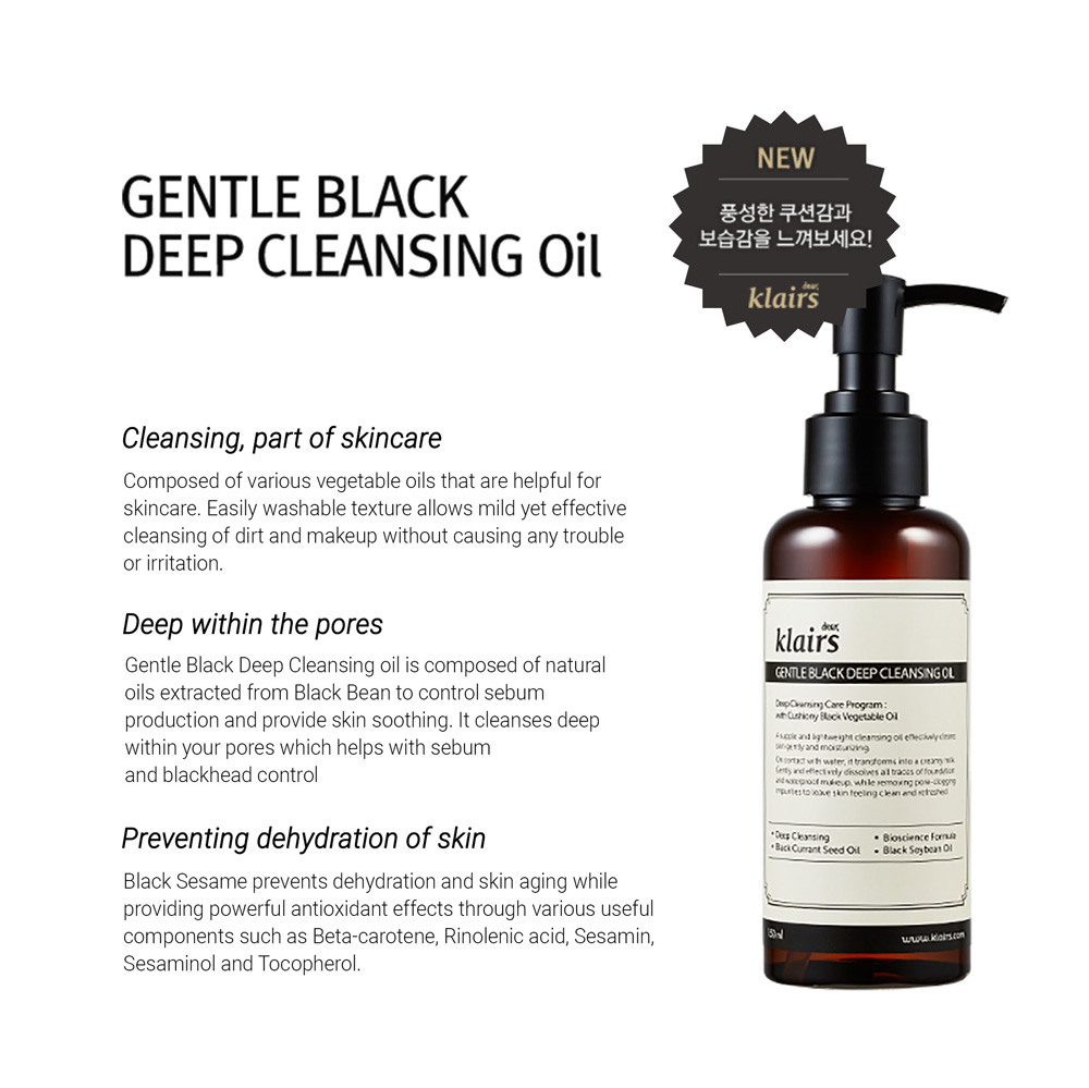 Klairs Gentle Black Deep Cleansing Oil 150ml