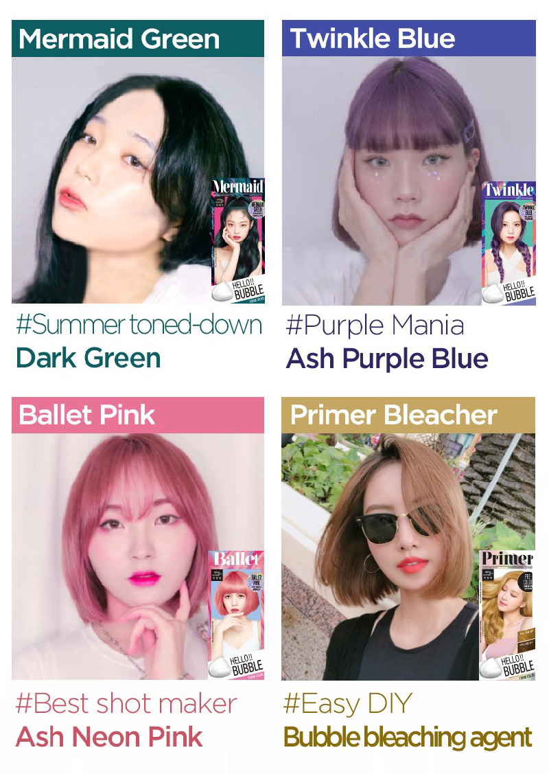 Mise En Scene Hello Bubble Hair Color [7MA Metallic Ash] Hermo