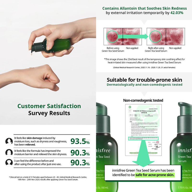innisfree green tea seed serum 80ml