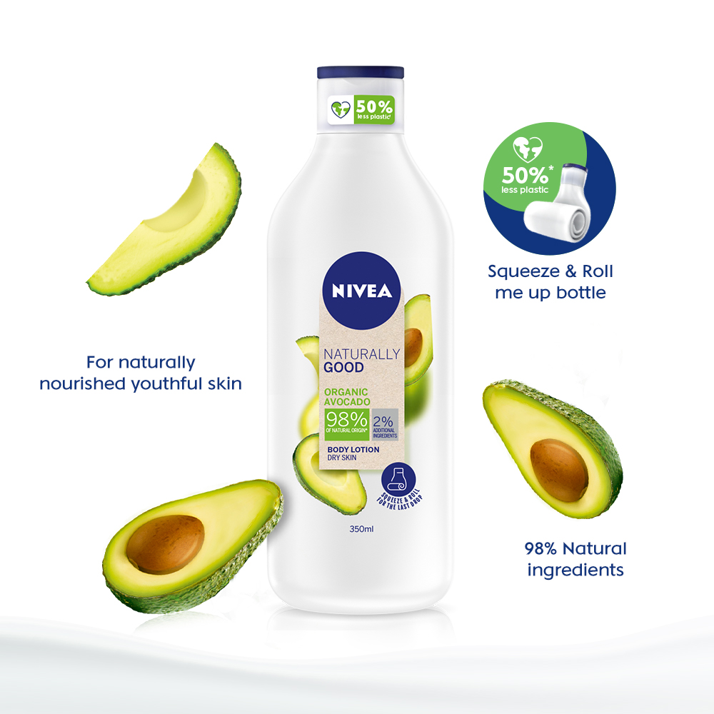 Nivea Natural Good Organic Avocado Body Lotion 350ml Hermo Online